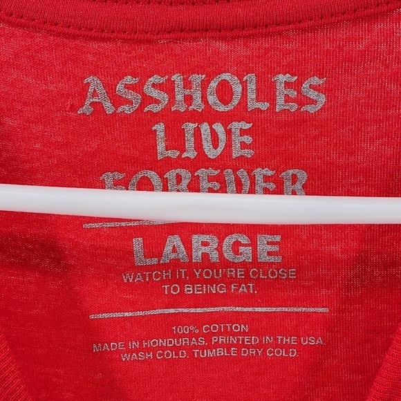 Men's Assholes Live Forever Short Sleeve Graphic T-Shirt - Picture 3 of 4